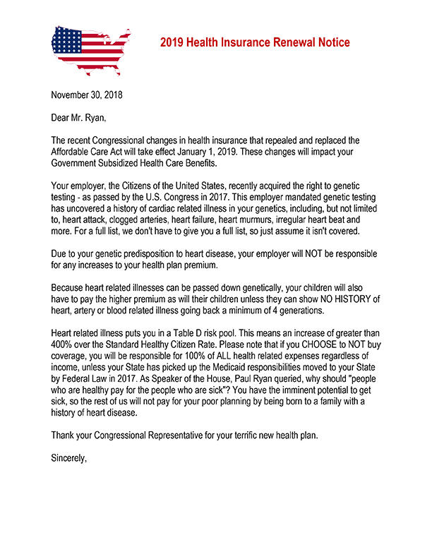 2019 Health Insurance Renewal Notice