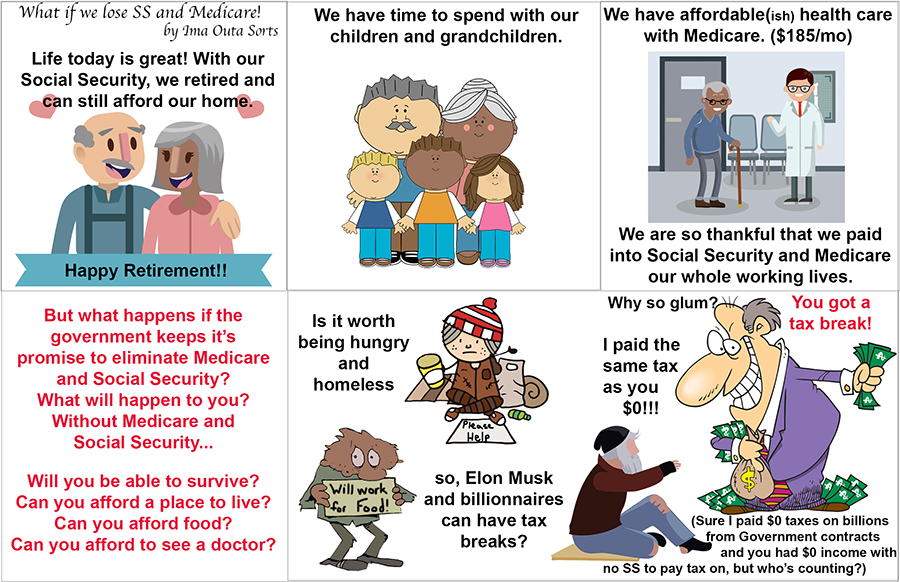 What if SS and Medicare are Cancelled, by Ima OutaSorts